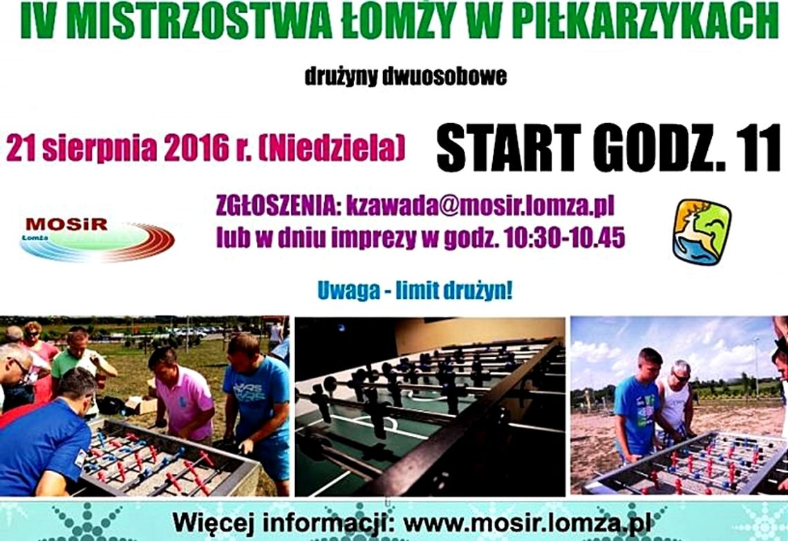 Spróbuj swoich sił na Mistrzostwach Łomży w grze w piłkarzyki