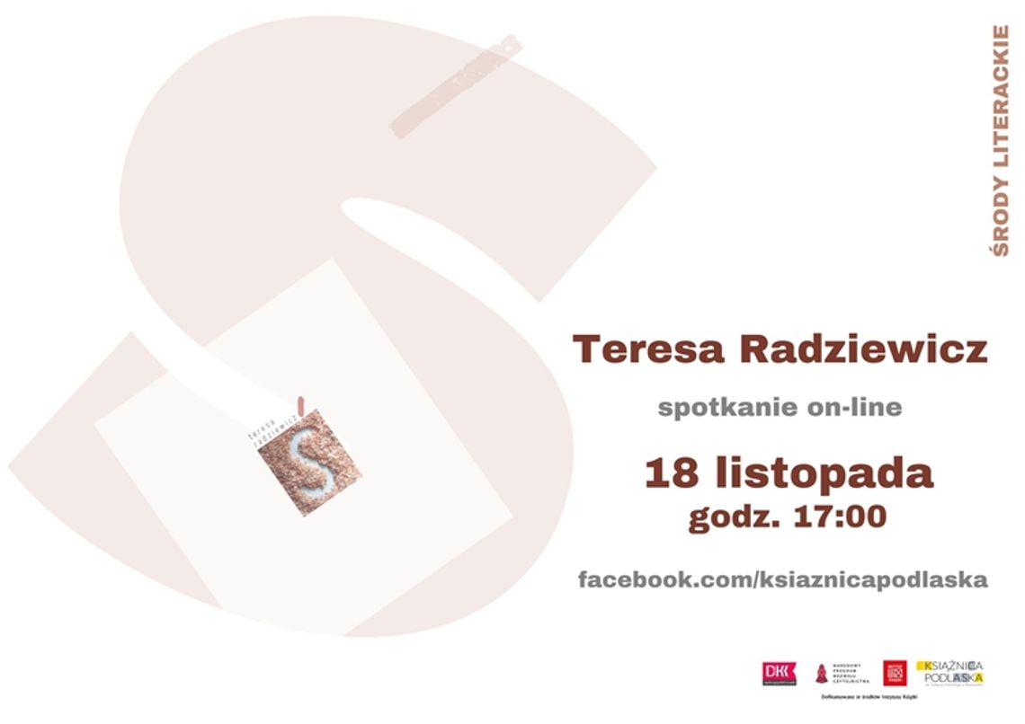 Środa literacka on-line z Teresą Radziewicz