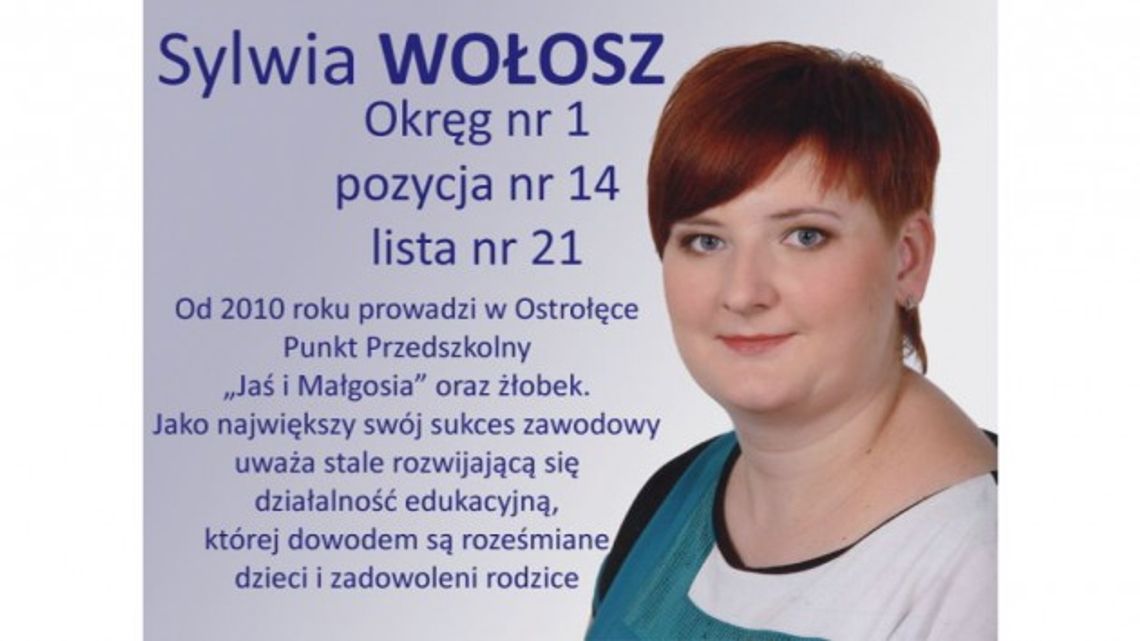 Sylwia Wołosz - spot wyborczy
