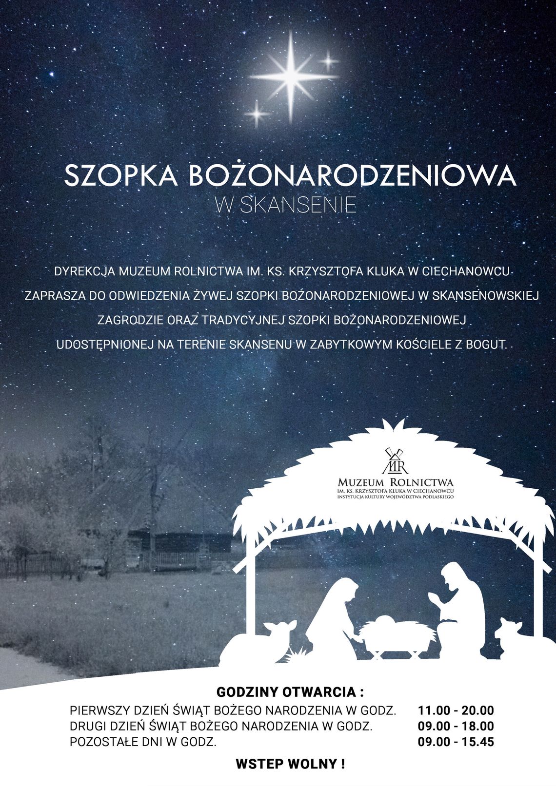 Szopka bożonarodzeniowa w Muzeum Rolnictwa w Ciechanowcu