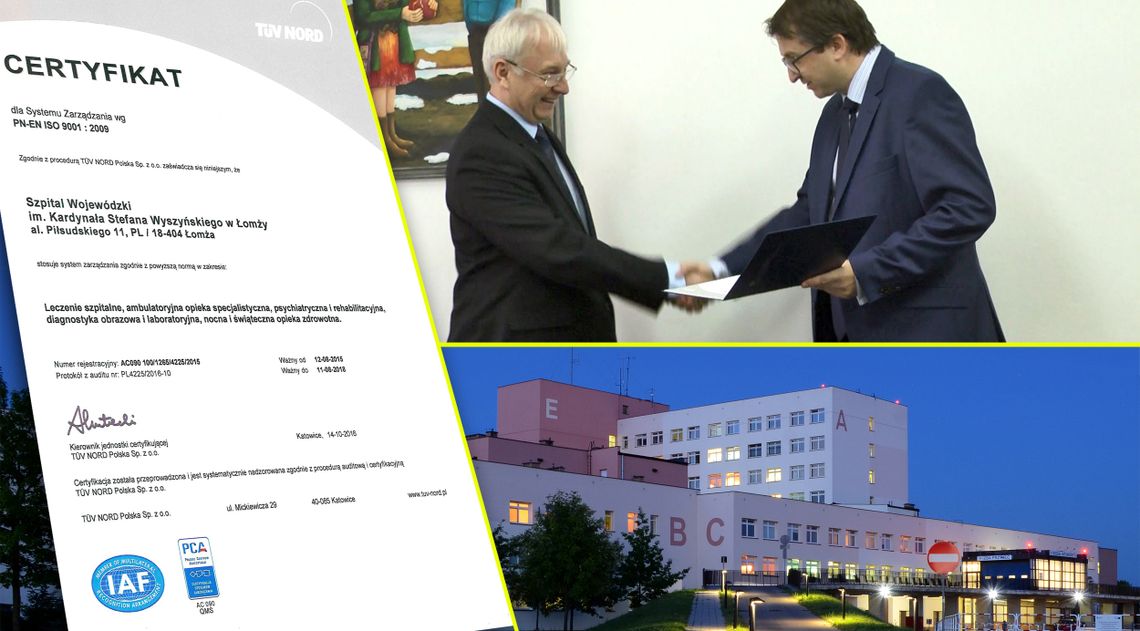 Szpital Wojewódzki w Łomży z certyfikatem jakości [VIDEO]
