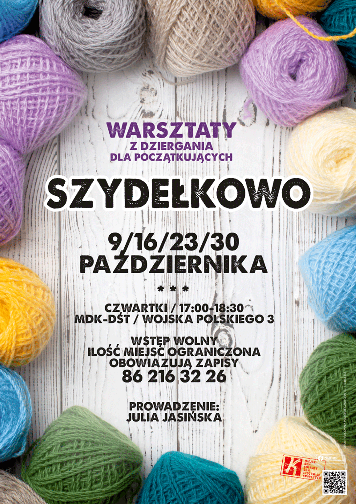 Szydełkowo. Zapraszamy na Warsztaty z dziergania