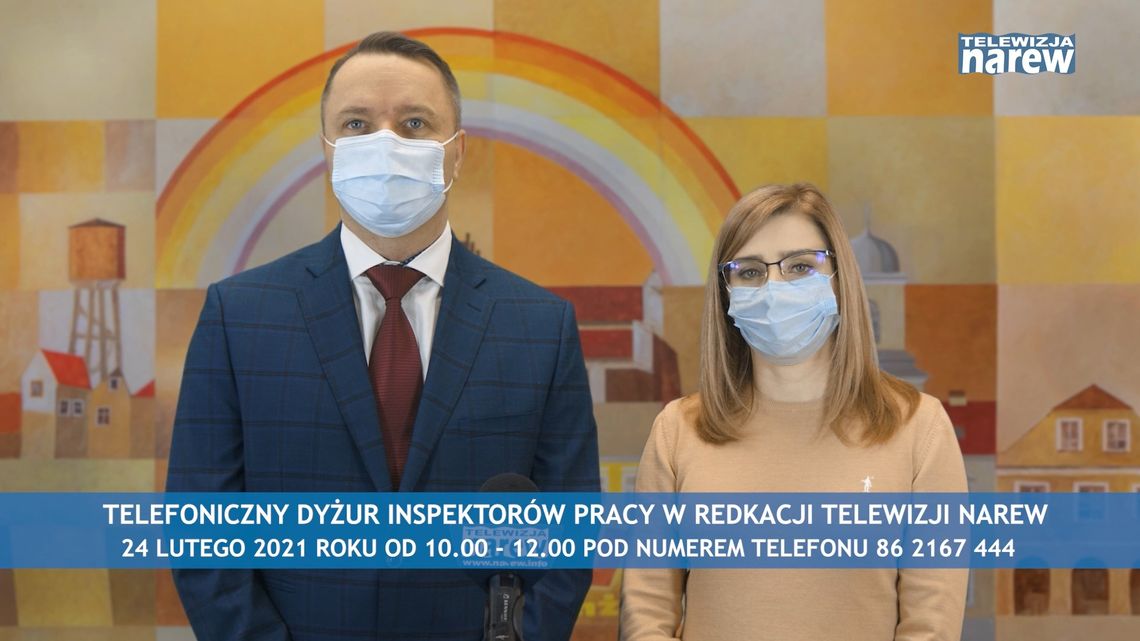 Telefoniczny dyżur inspektorów pracy w redakcji Telewizji Narew 
