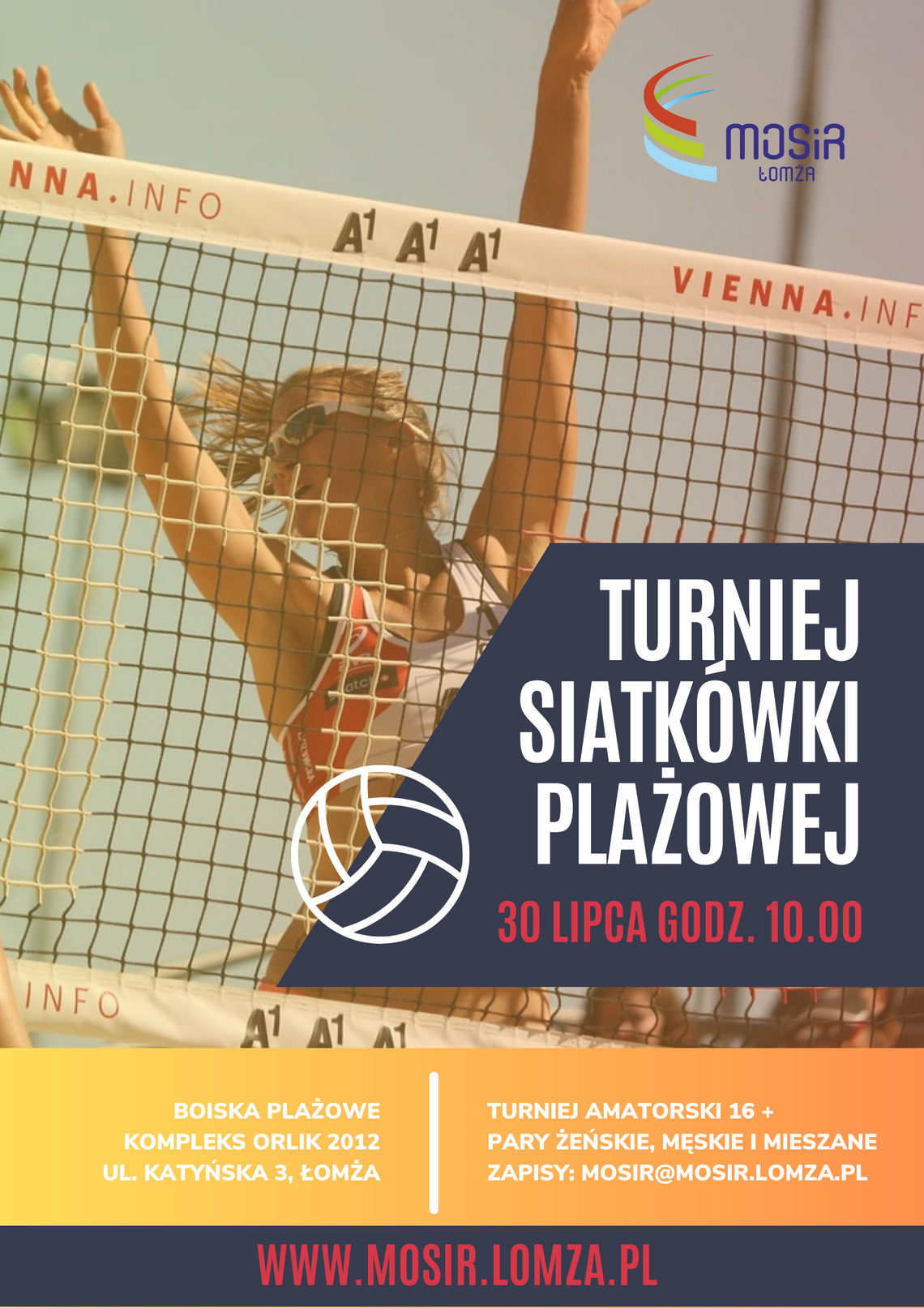 Turniej siatkówki plażowej w Łomży. Trwają zapisy