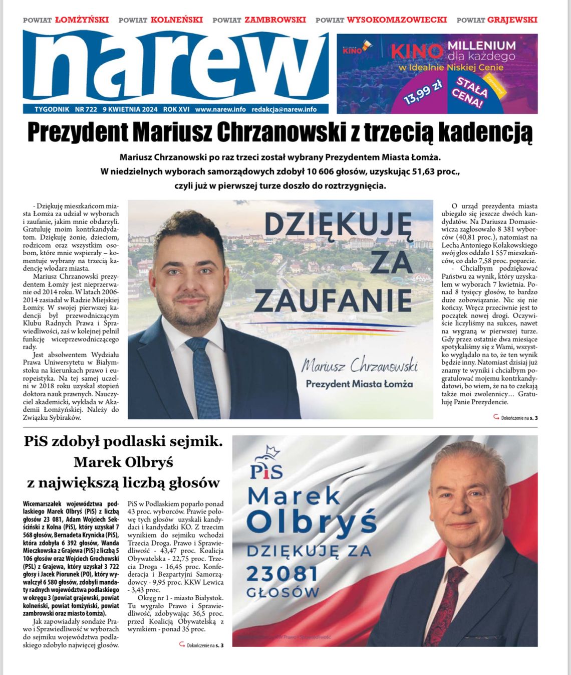 Tygodnik Narew 722 - wydanie po wyborach samorządowych