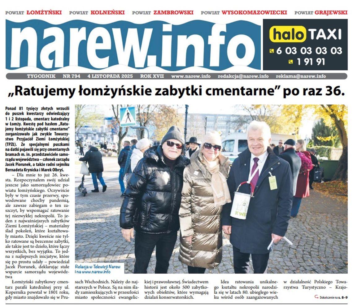 Tygodnik Narew 794. Wydanie 4 listopada 2025