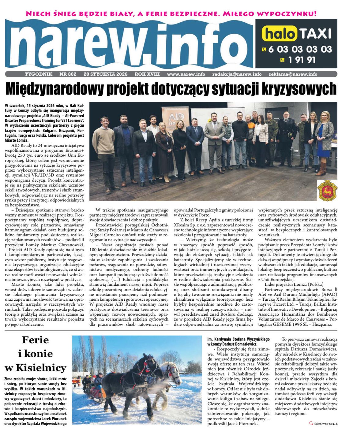 Tygodnik Narew 802. Wydanie 20 stycznia 2026 Tygodnik Narew 802. Wydanie 20 stycznia 2026