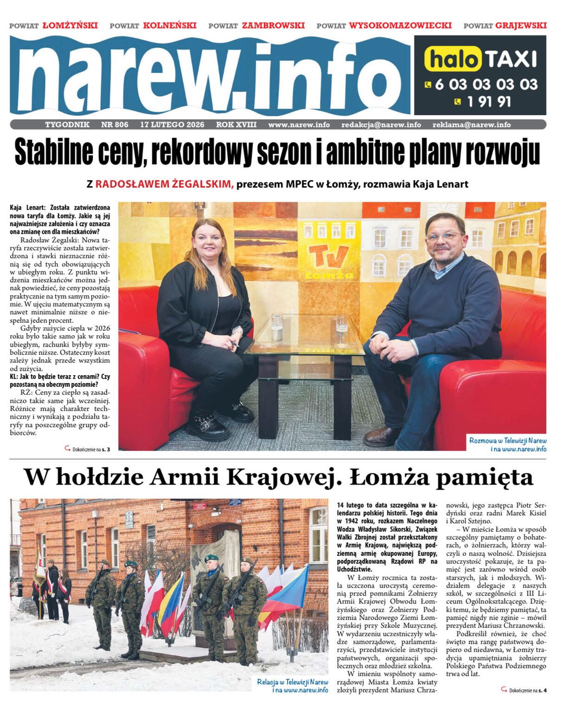 Tygodnik Narew 806. Wydanie 17 lutego 2026