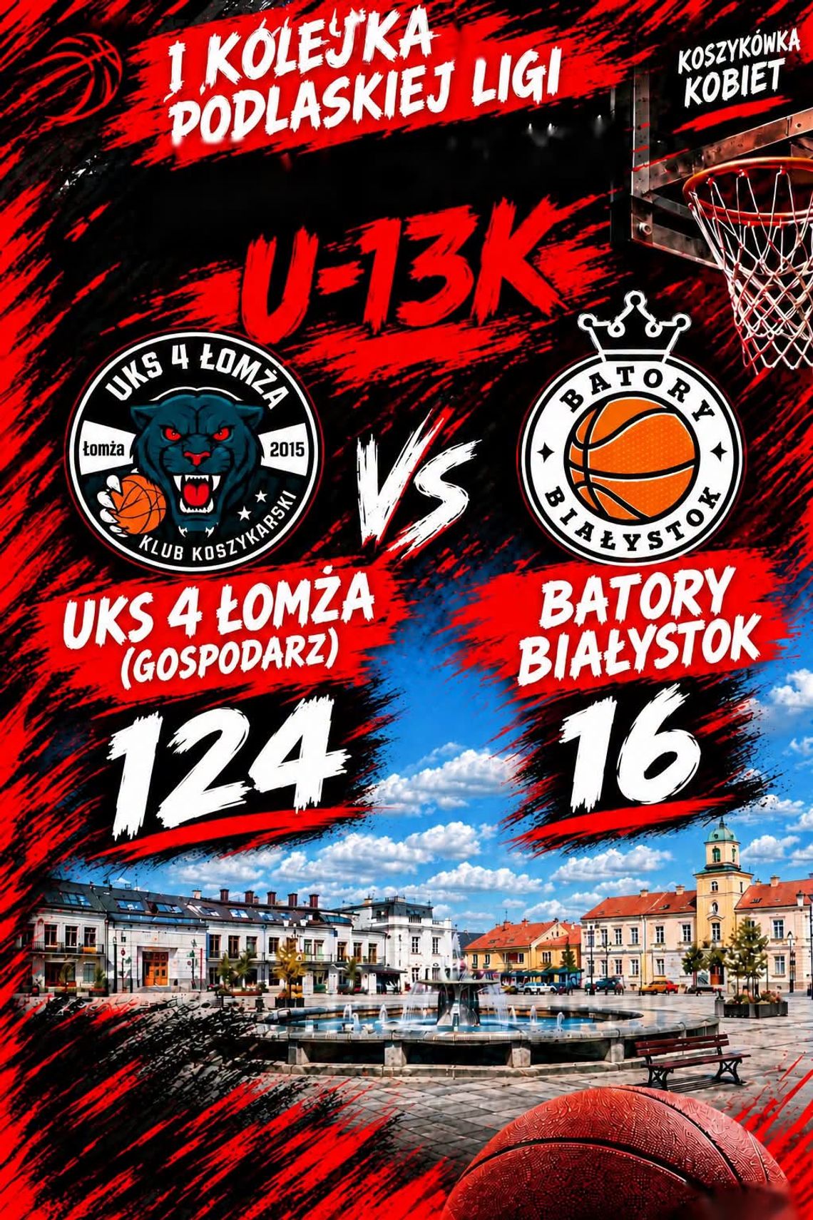 Udany debiut UKS 4 Łomża w lidze Udany debiut UKS 4 Łomża w lidze