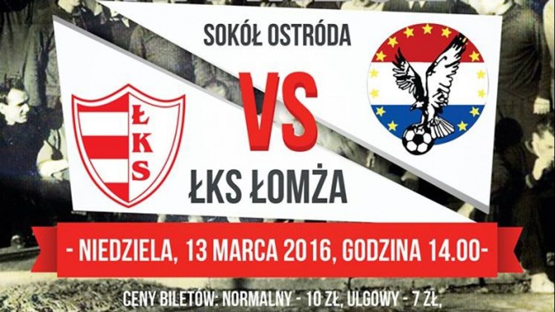 W niedzielę mecz ŁKS Łomża vs Sokół Ostróda 