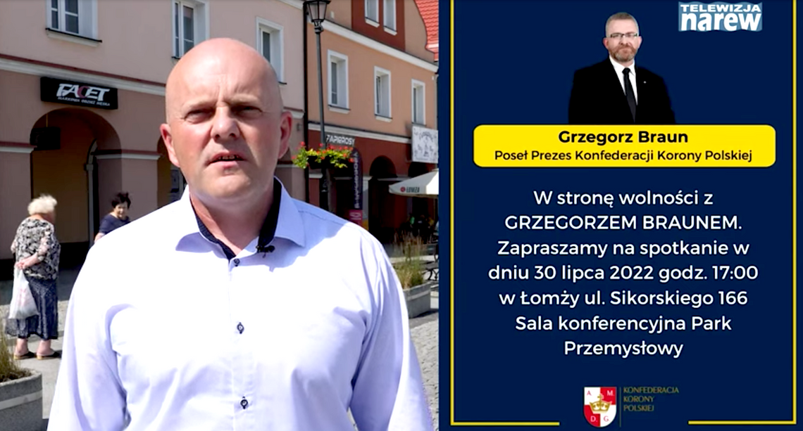 W stronę wolności z Grzegorzem Braunem. Zaproszenie na spotkanie w Łomży [VIDEO] 