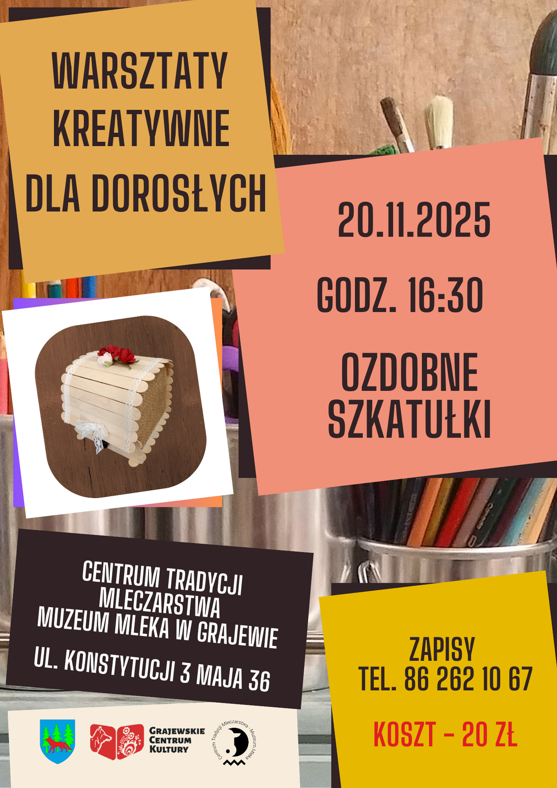 Warsztaty kreatywne dla dorosłych w Muzeum Mleka