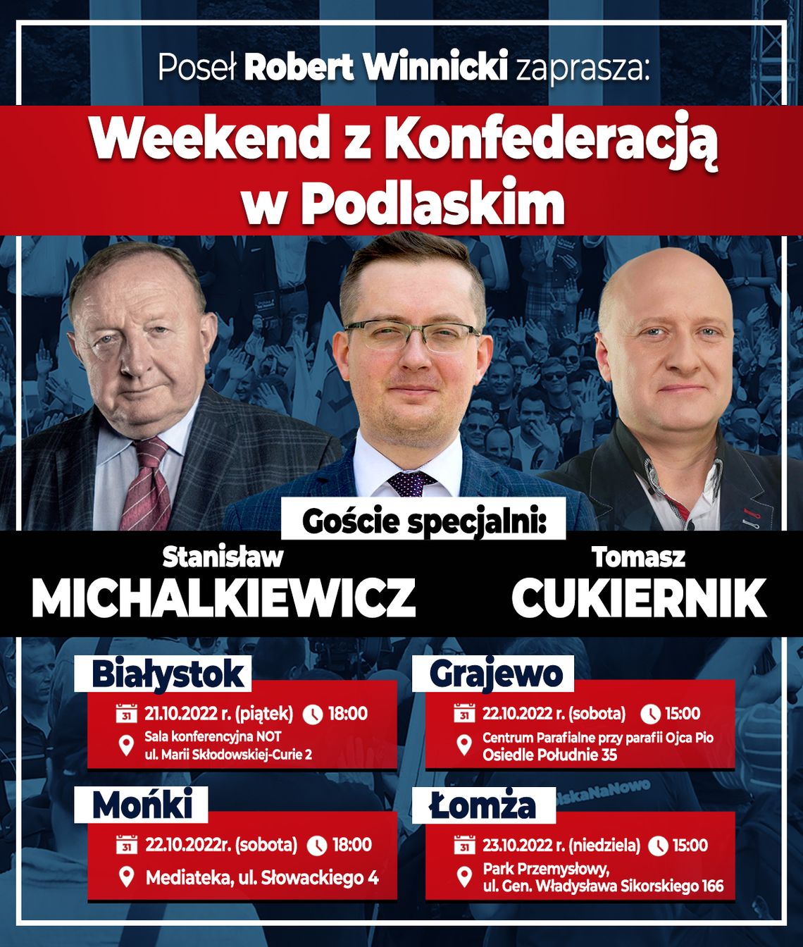 Weekend z Konfederacją w województwie podlaskim. W planach spotkanie także w Łomży 