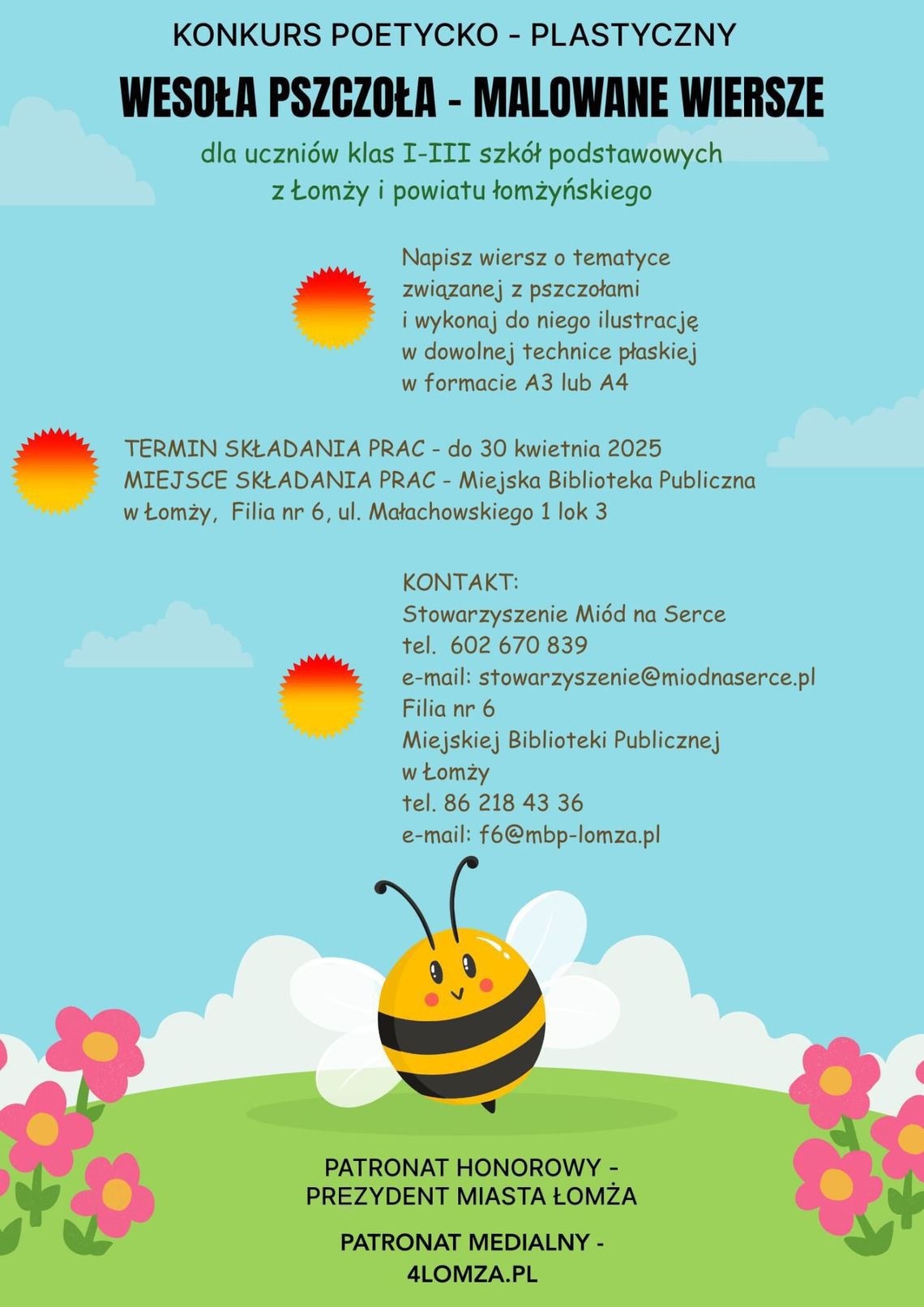 „Wesoła pszczoła – malowane wiersze”: dzieci z Łomży uczą się o pszczołach poprzez sztukę „Wesoła pszczoła – malowane wiersze”: dzieci z Łomży uczą się o pszczołach poprzez sztukę