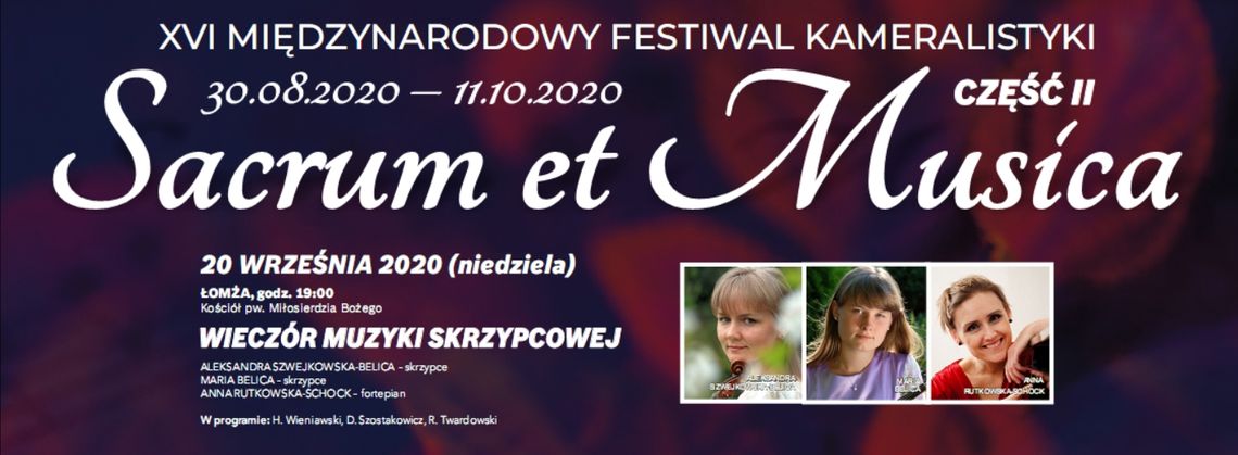 Wieczór muzyki skrzypcowej – XVI Międzynarodowy Festiwal Sacrum et Musica