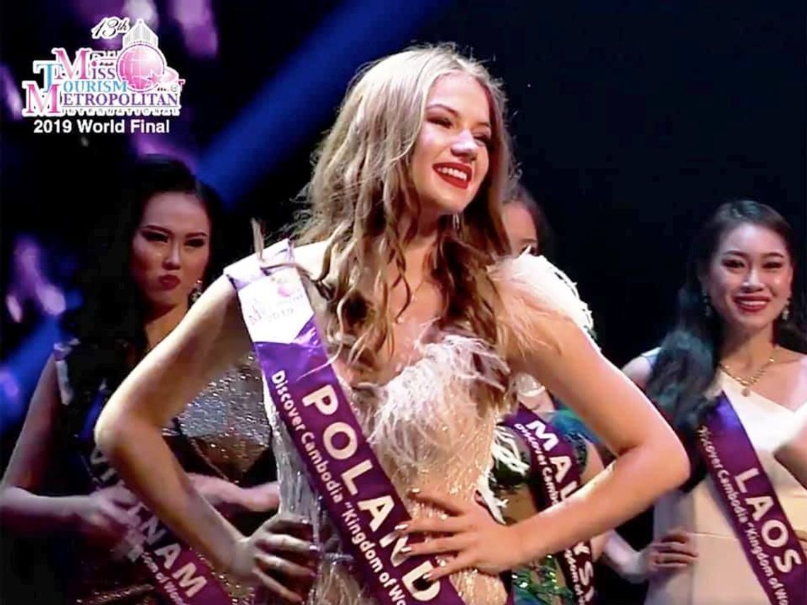 Wiktoria Wiśniewska w TOP 10 Miss Tourism Metropolitan International 2019 [VIDEO]