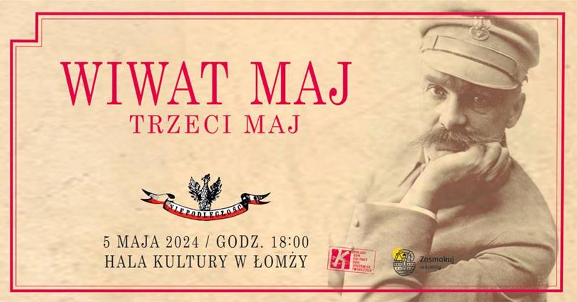 Wiwat maj, trzeci maj w Łomży. MDK-DŚT zaprasza