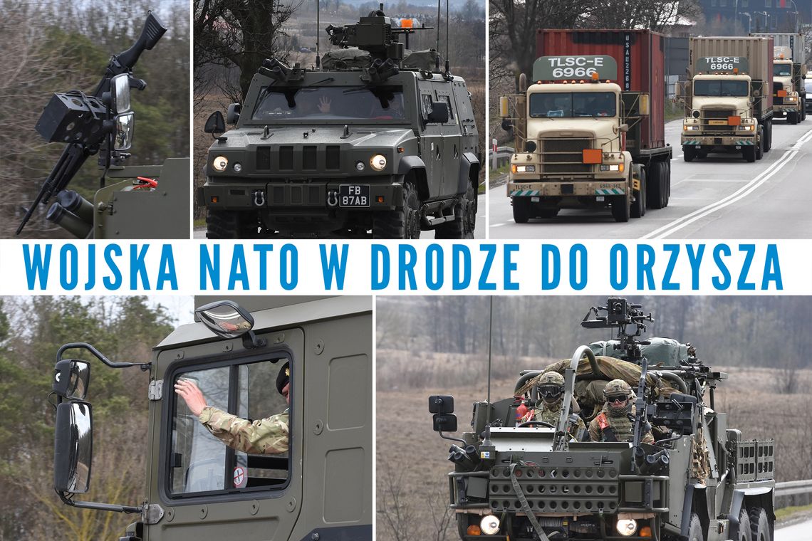 Wojskowe kolumny NATO w drodze do Orzysza [VIDEO i FOTO]