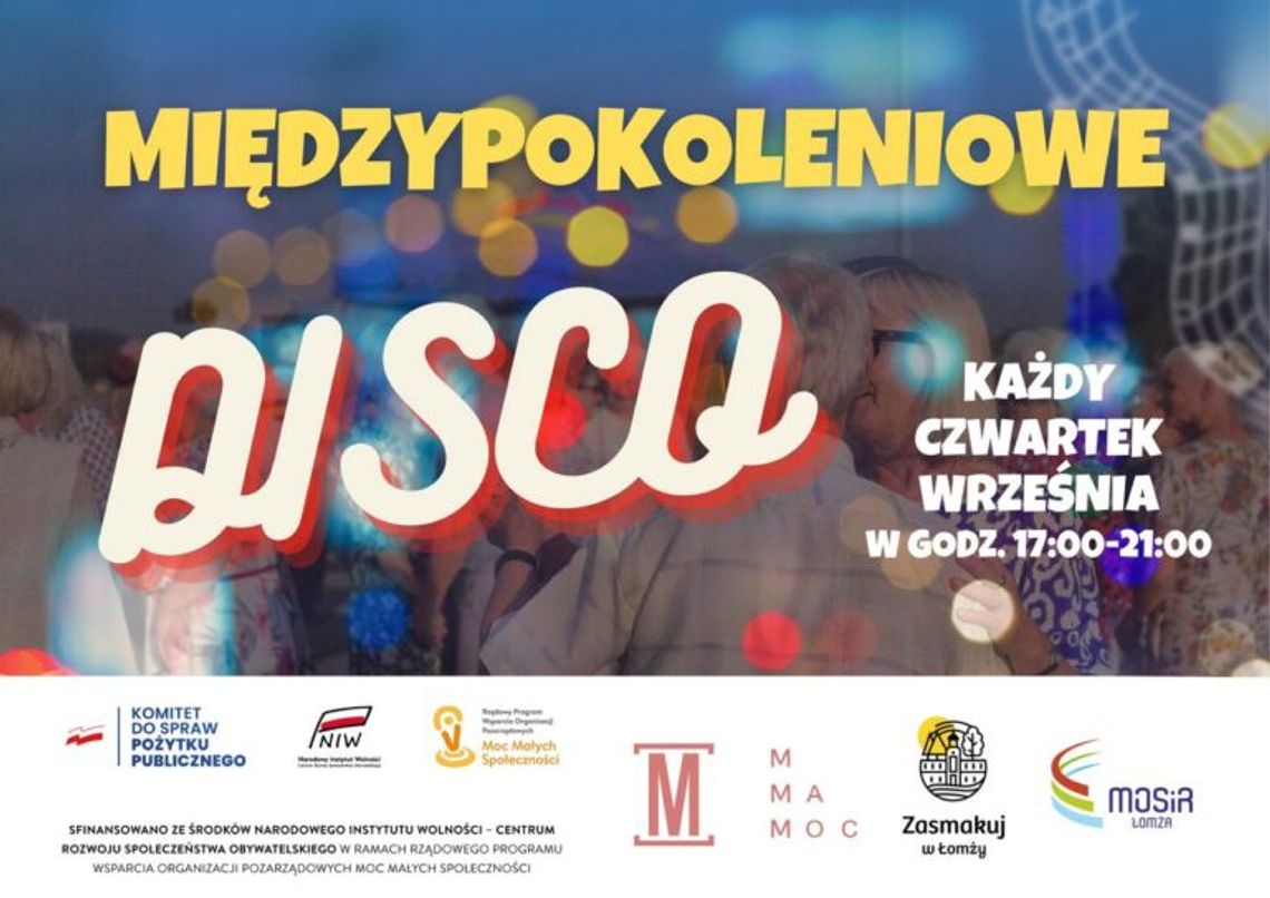 Wrzesień w rytmie tańca! Międzypokoleniowe DISCO pod gołym niebem