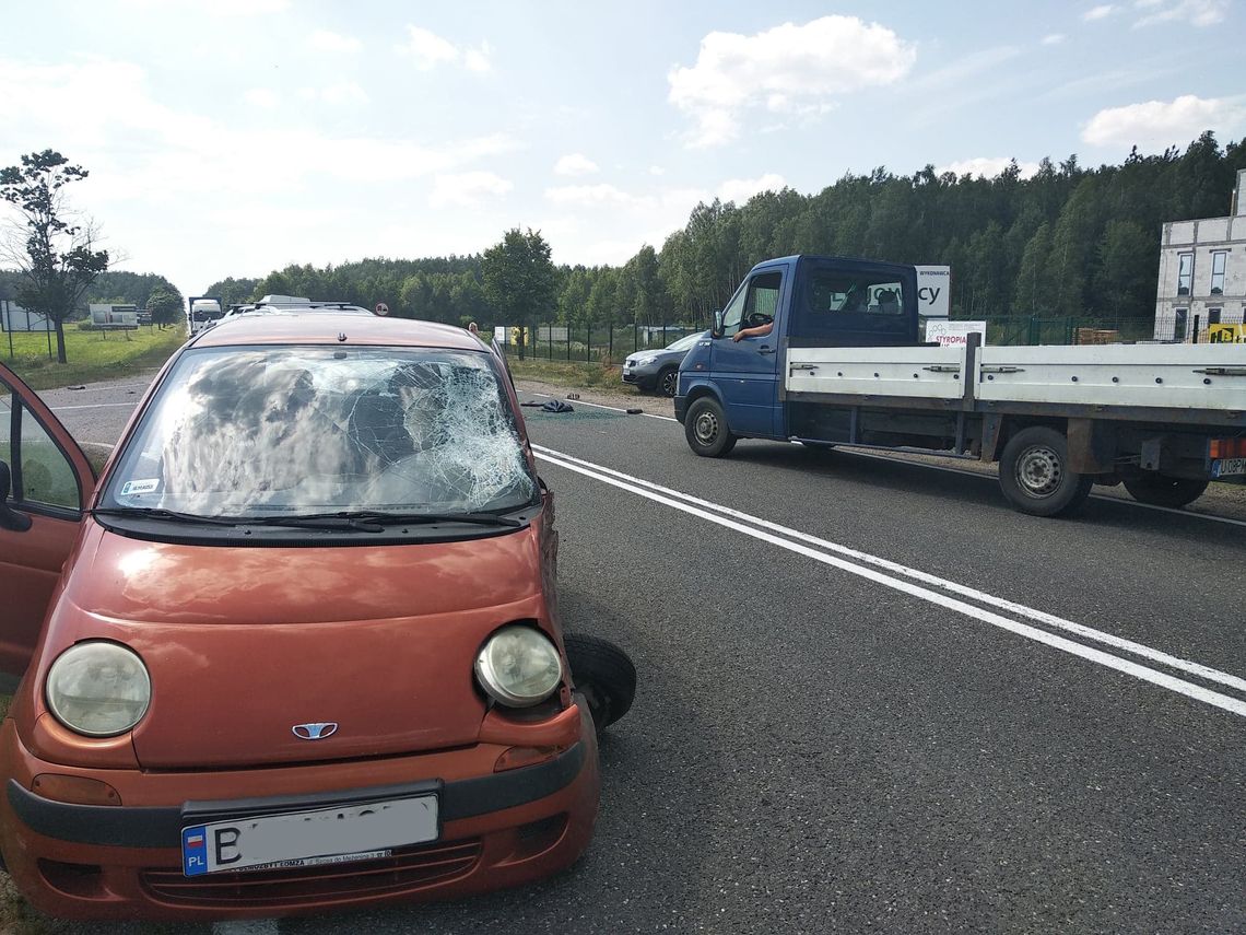 Wypadek na drodze Łomża - Ostrołęka UTRUDNIENIA [FOTO]