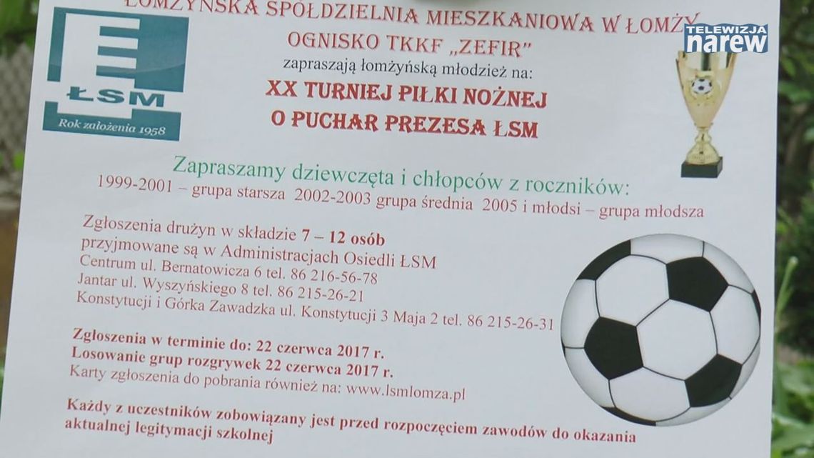 XX Turniej Piłki Nożnej o Puchar Prezesa ŁSM - zaproszenie [VIDEO]