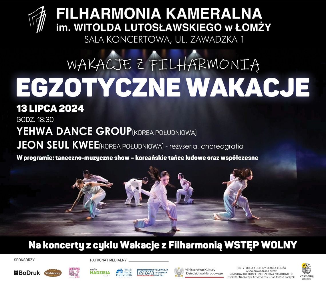 Yehwa Dance Group, czyli egzotyczne wakacje z Filharmonią Kameralną w Łomży