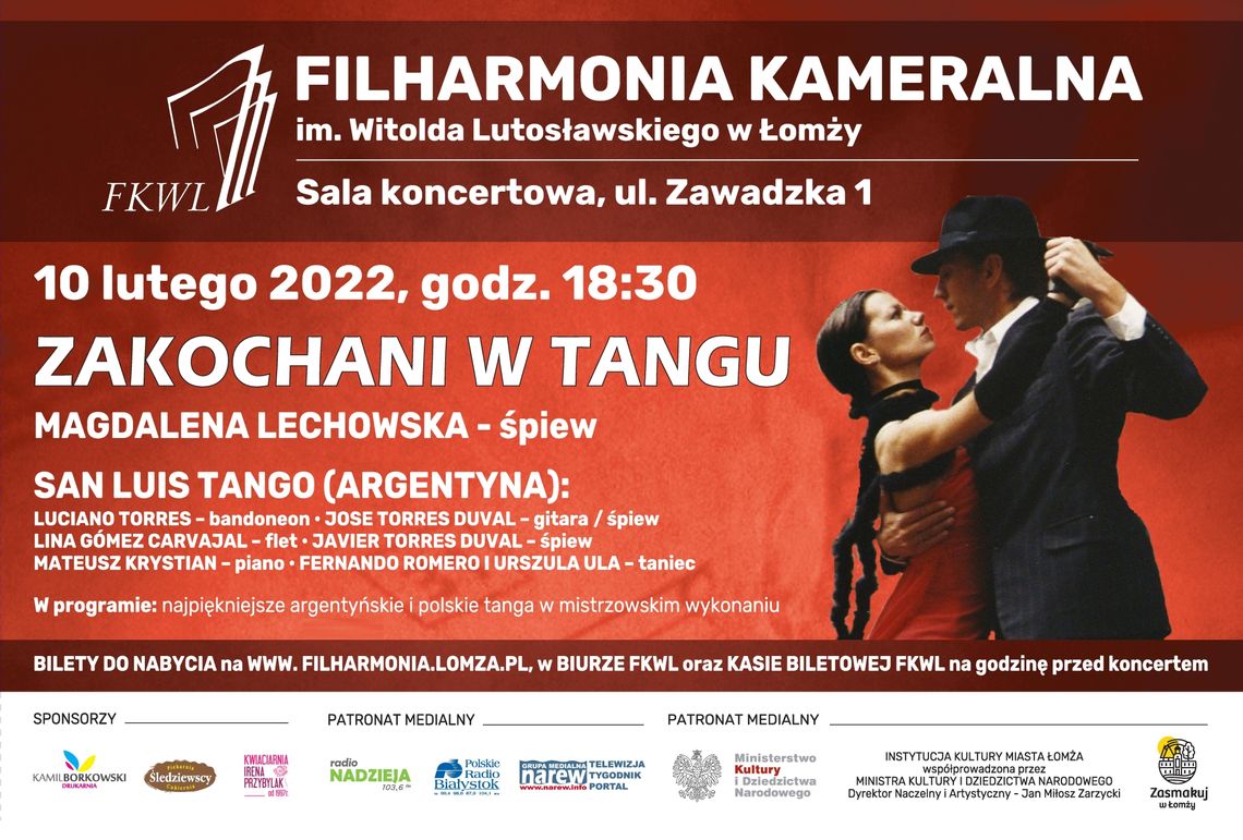 Zakochani w tangu w Filharmonii Kameralnej w Łomży