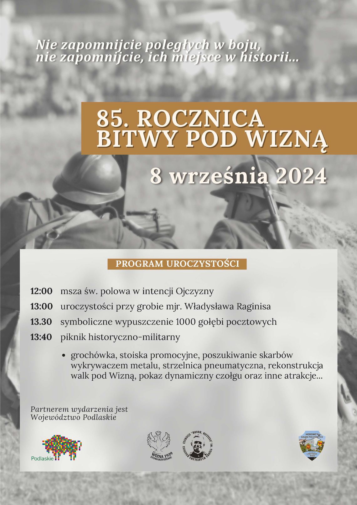 Zaproszenie na 85. rocznicę bitwy pod Wizną