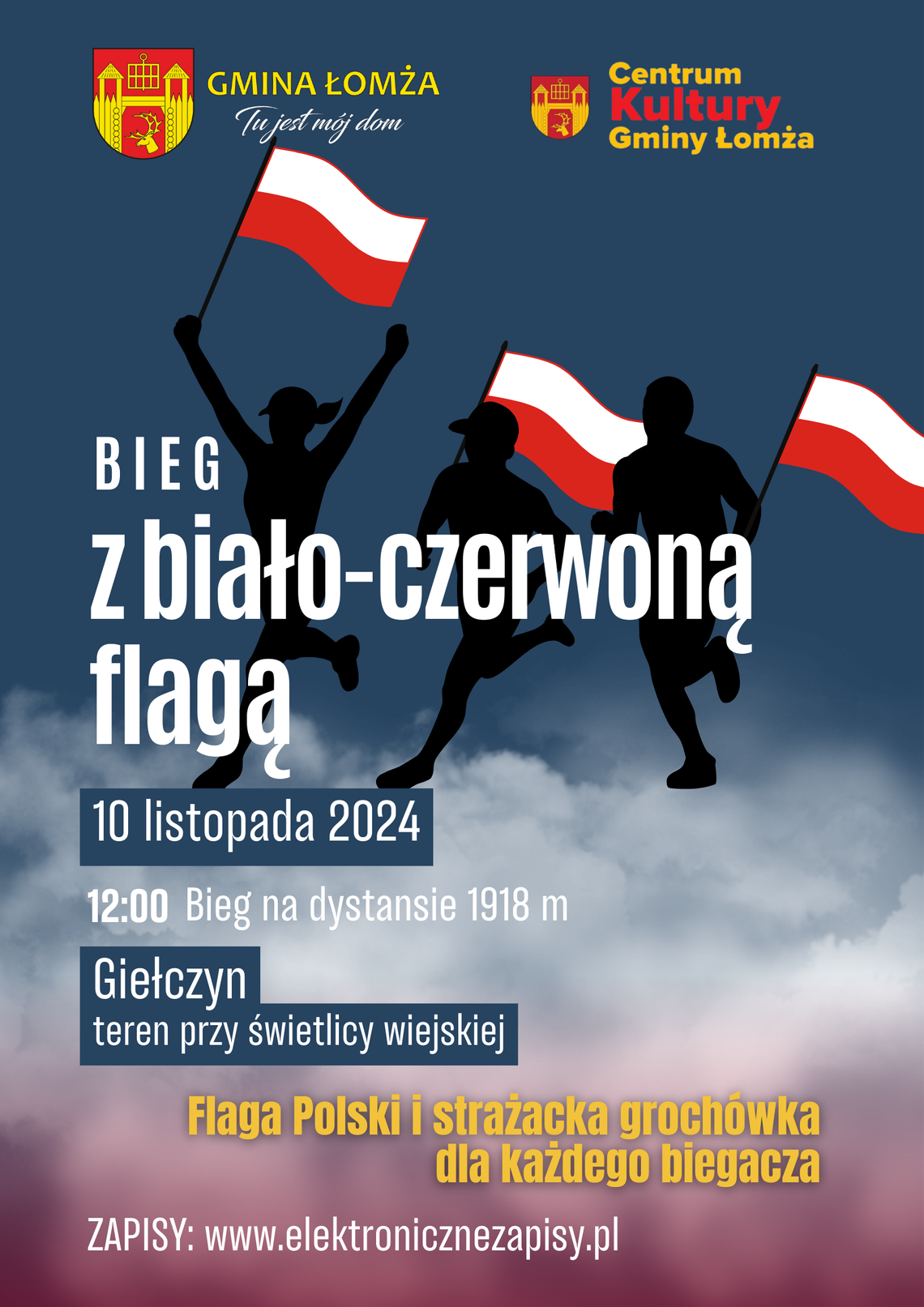 Zaproszenie na "Bieg z biało-czerwoną flagą"