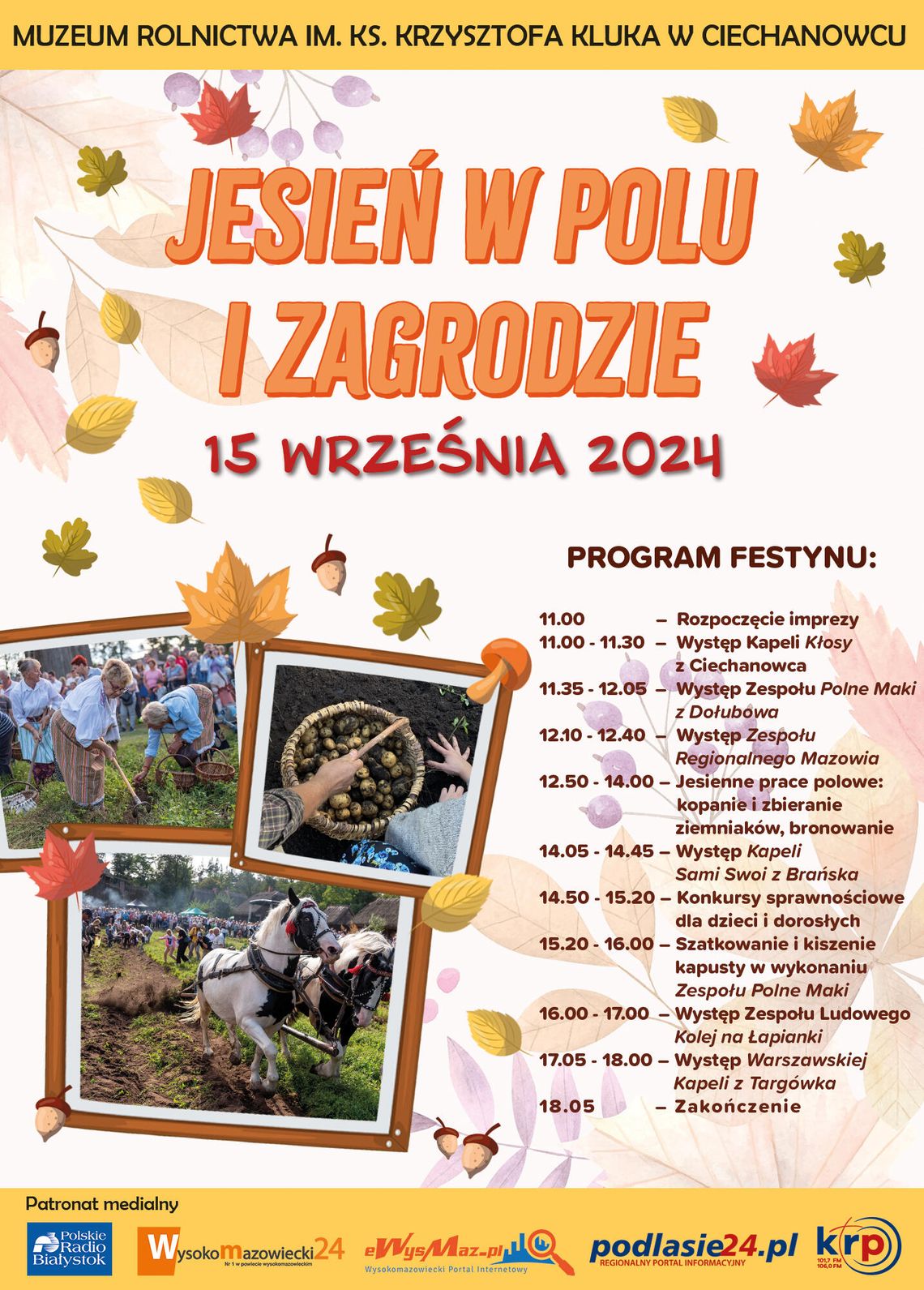 Zaproszenie na etnograficzny festiwal kultury ludowej w Ciechanowcu