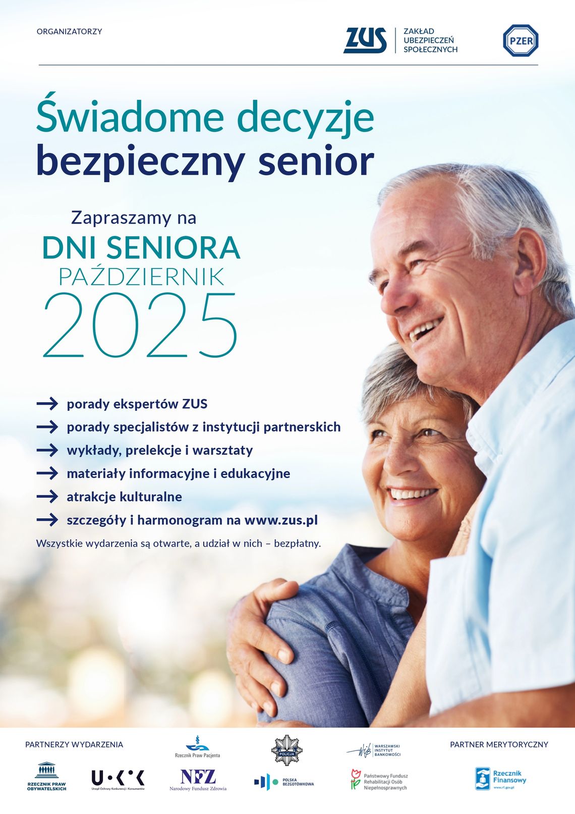 ZUS zaprasza w październiku na Dni Seniora. Świadome decyzje – bezpieczny senior