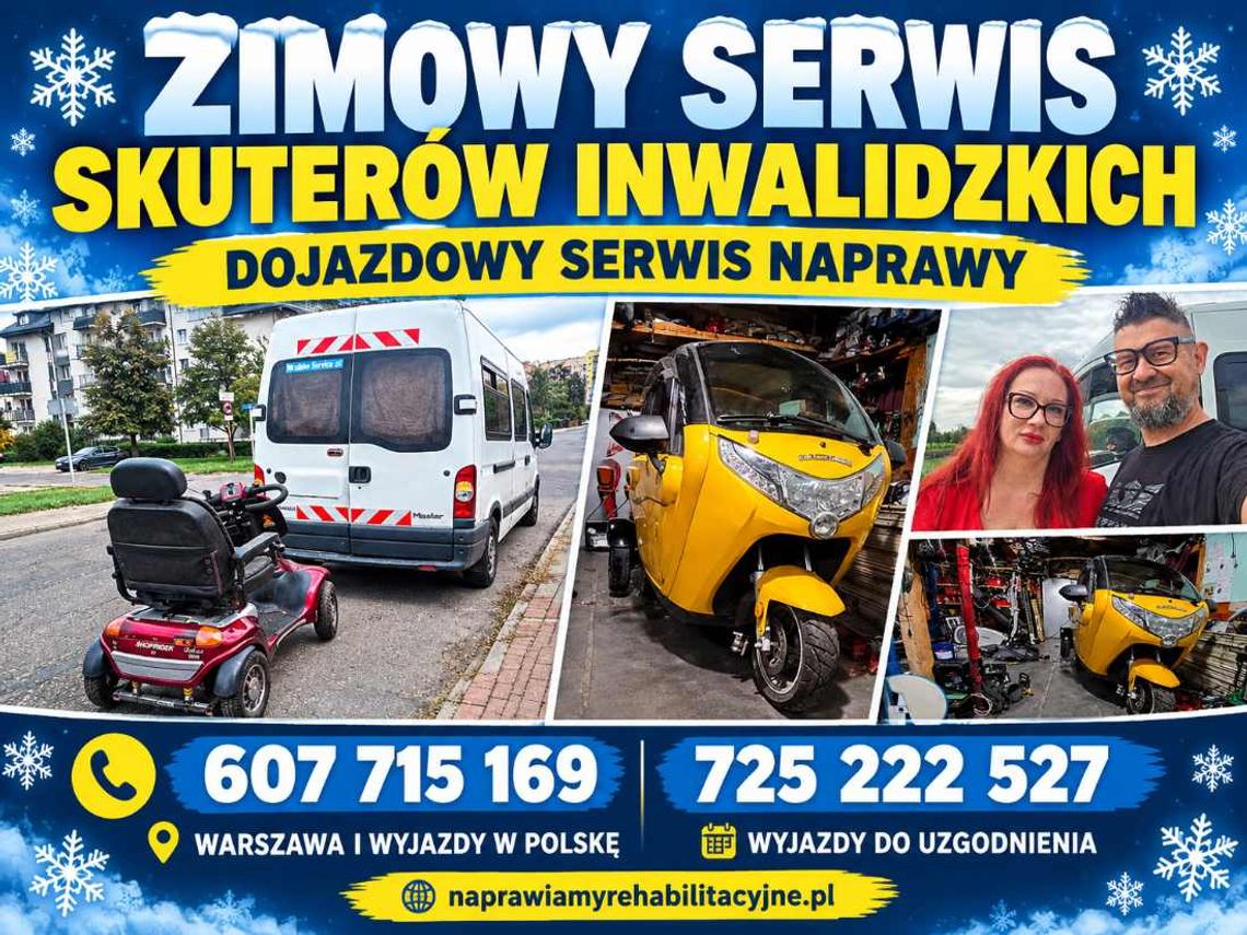 DOJAZDOWY SERWIS SKUTERÓW INWALIDZKICH Łomża - ZADBAJ O SPRZĘT ZIMĄ