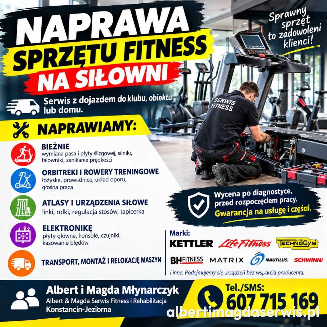 Serwis Siłowni Łomża Sprzętu Fitness/ Rehabilitacyjnego
